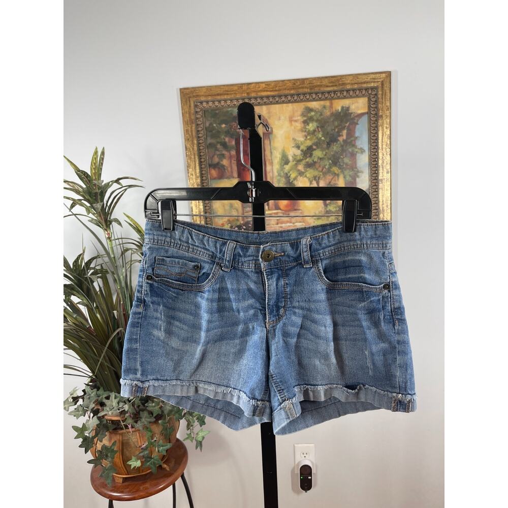 Faded Glory Cut-Off Shorts Women's 4 Blue Denim Boho Casual Core Indie Sleaze